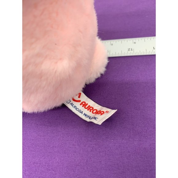 Aurora 9 Inch Pink Teddy Bear Lovie Blanket Baby Girl Embroirded Feet Night Hat - Picture 8 of 11